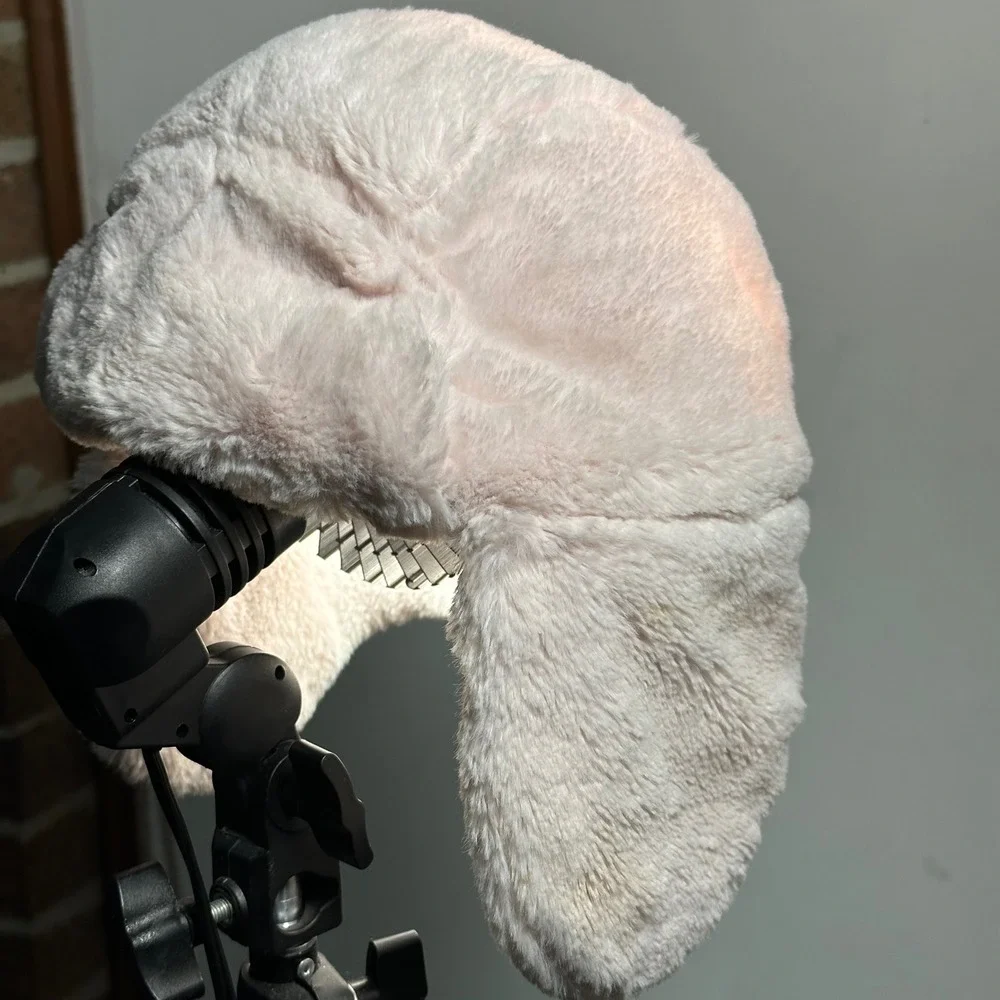 Athletech Girls Pink Faux Fur Trapper Hat OSFM Winter Aviator Cap Ear Flaps